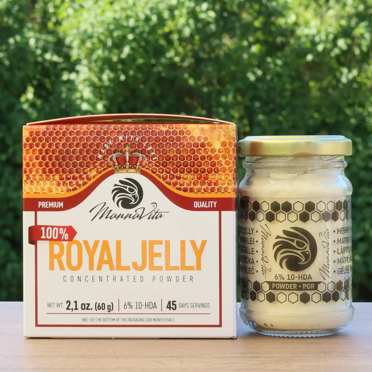 Concentrated Royal Jelly POWDER with 6% 10-HDA content • 60 g - Mannavita