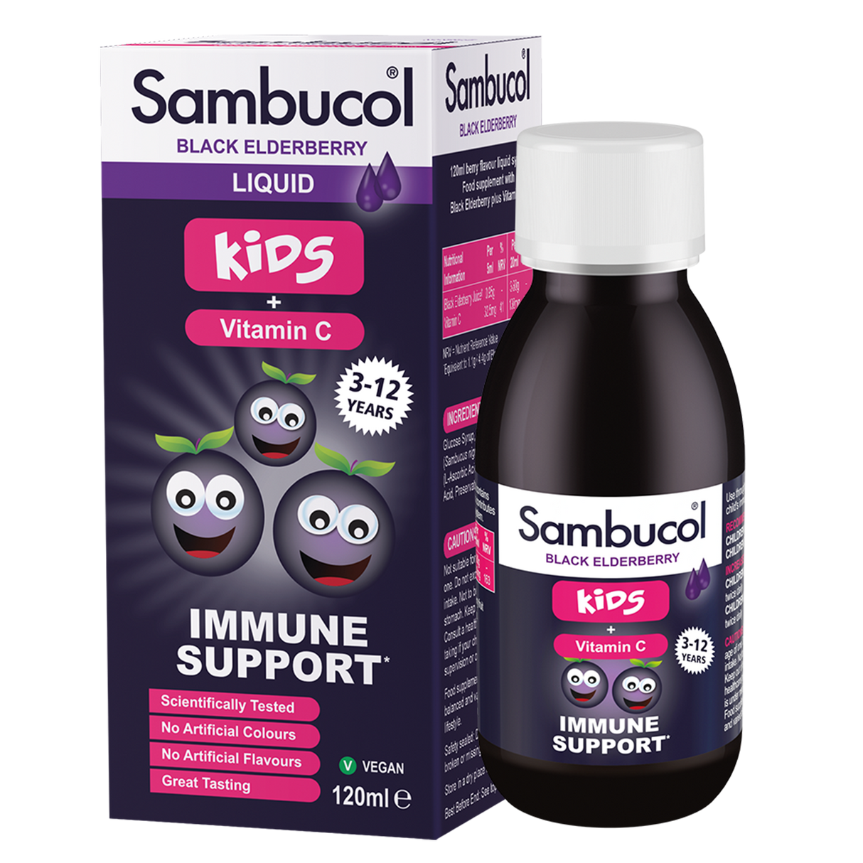 Sambucol sort hyldebærsirup, Børn • 120 ml
