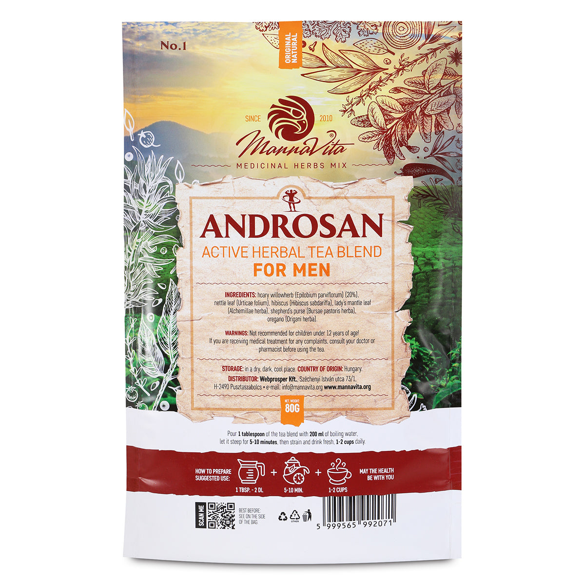 ANDROSAN aktiv urte-teblanding til mænd • 80g