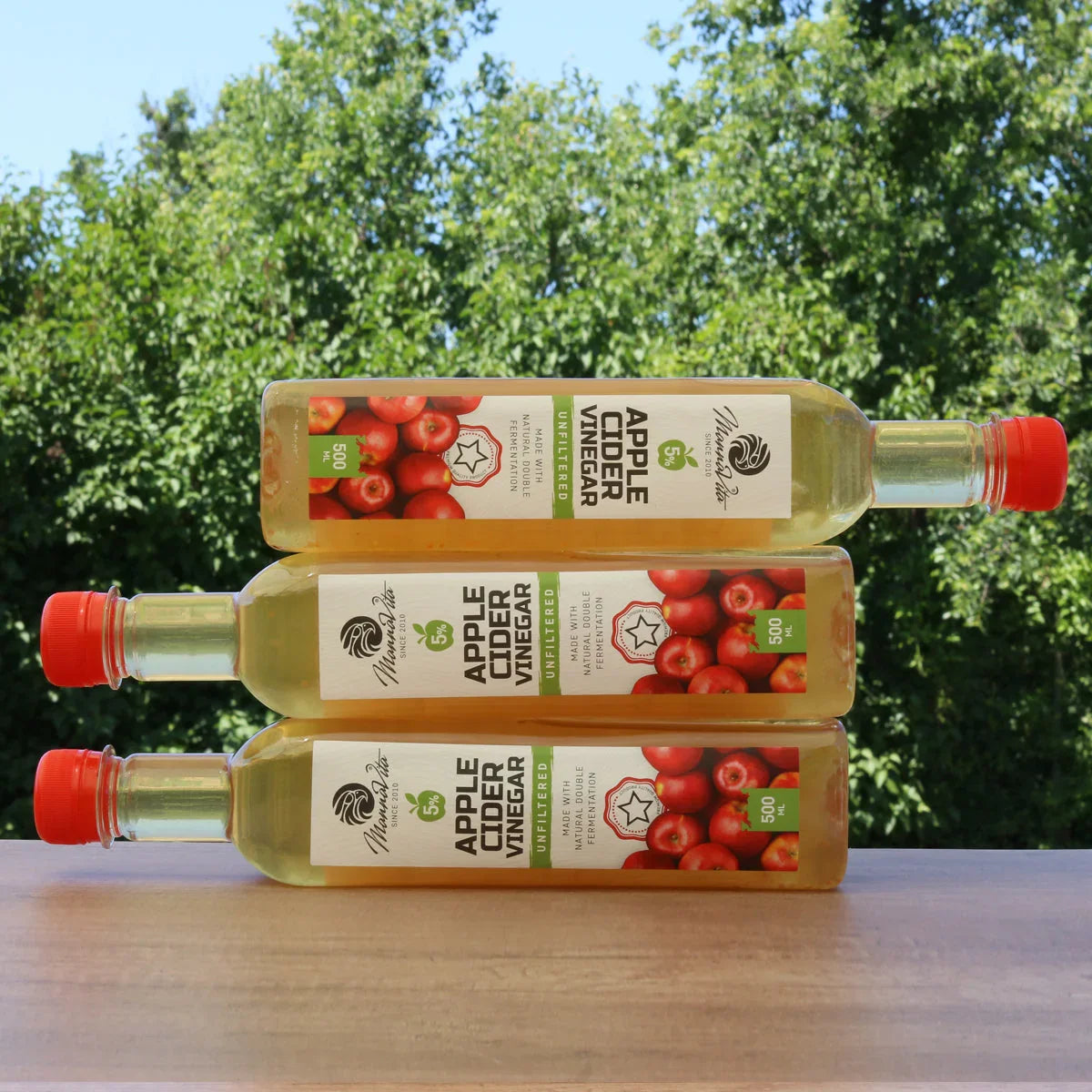 Mannavita unfiltered Apple Cider Vinegar with double Fermentation • 500 ml - Mannavita