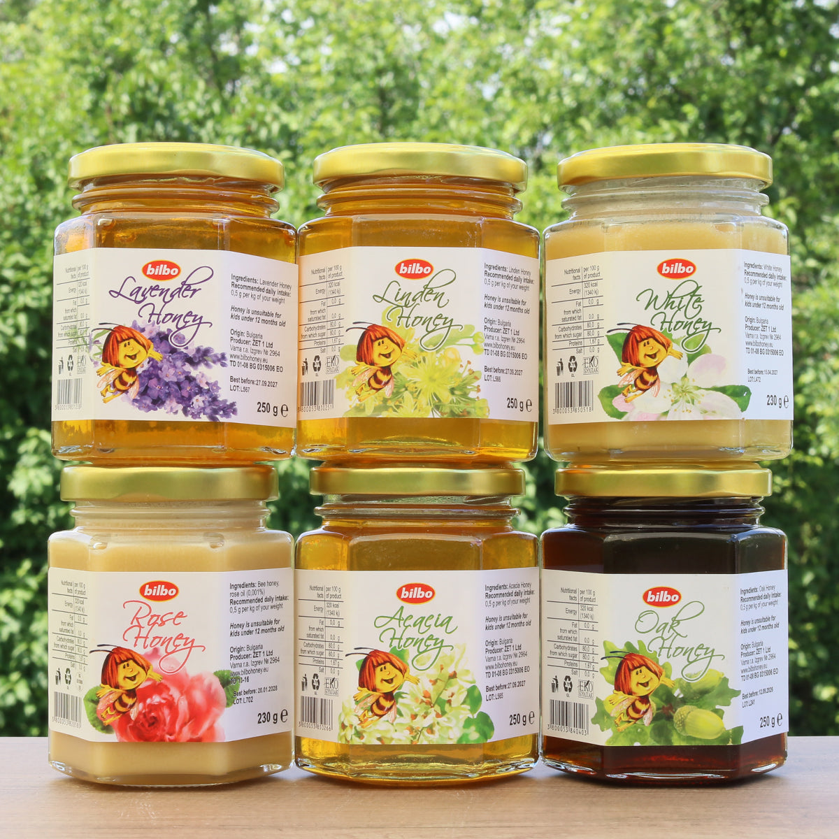 Bilbo rå rosehonning • 230 g