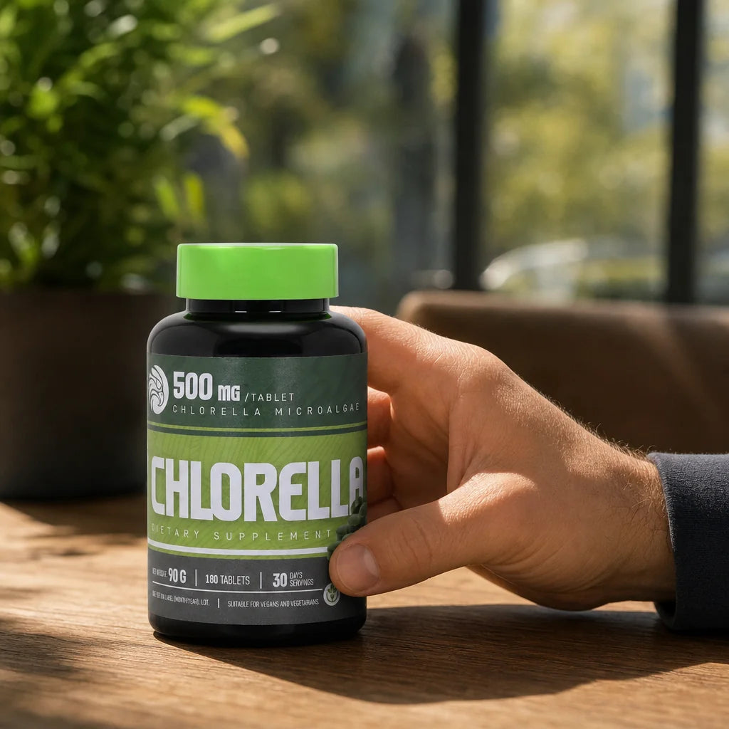 Mannavita Chlorella 500 mg tabletter • 180 stk.