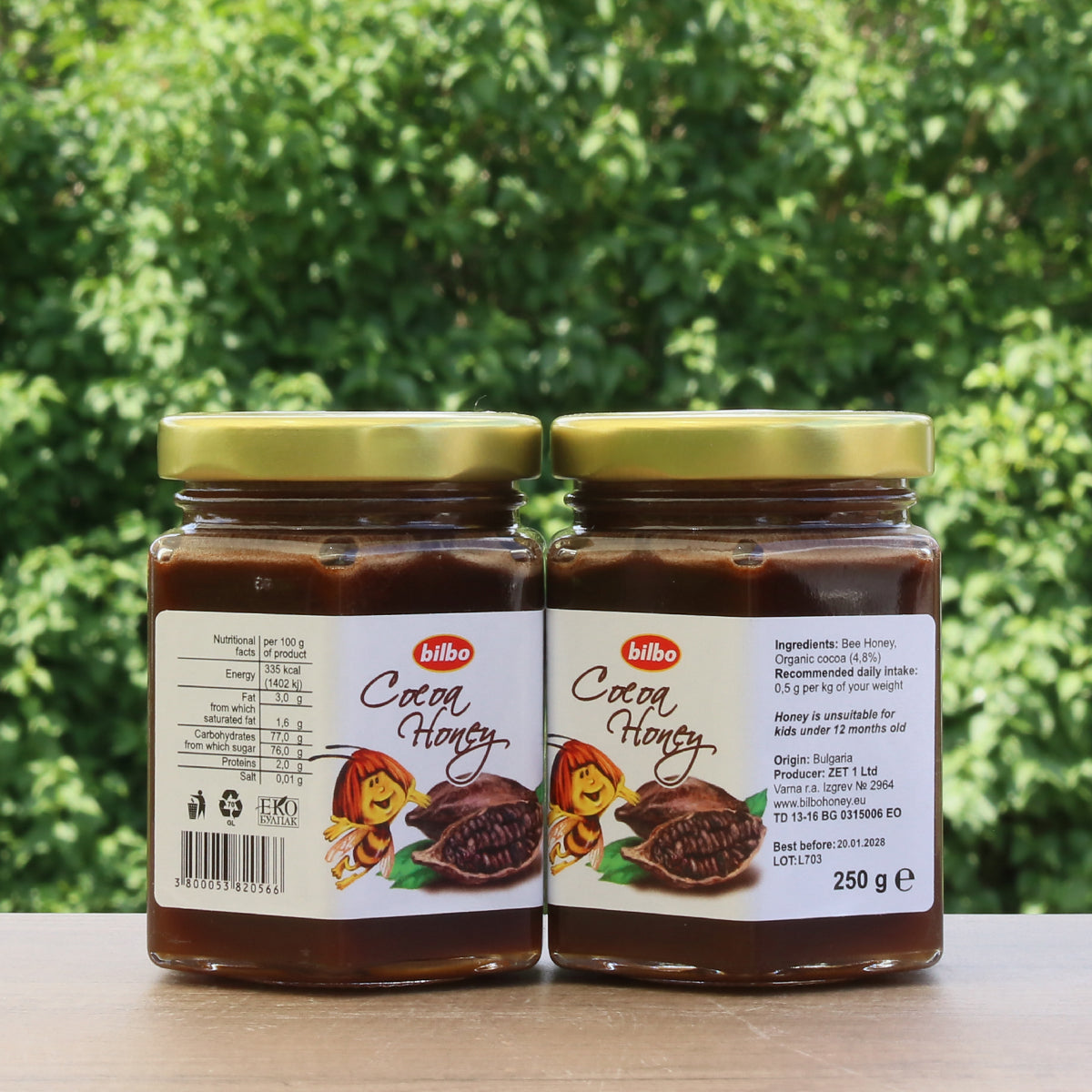 Bilbo rå kakaohonning • 250 g
