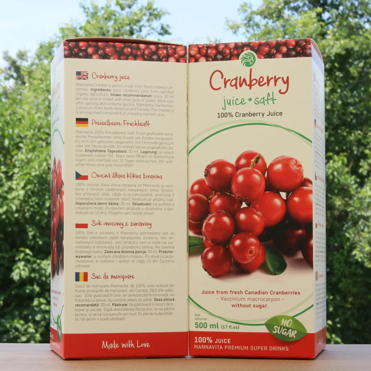 Mannavita Cranberry 100% pure pressed juice • 500 ml - Mannavita