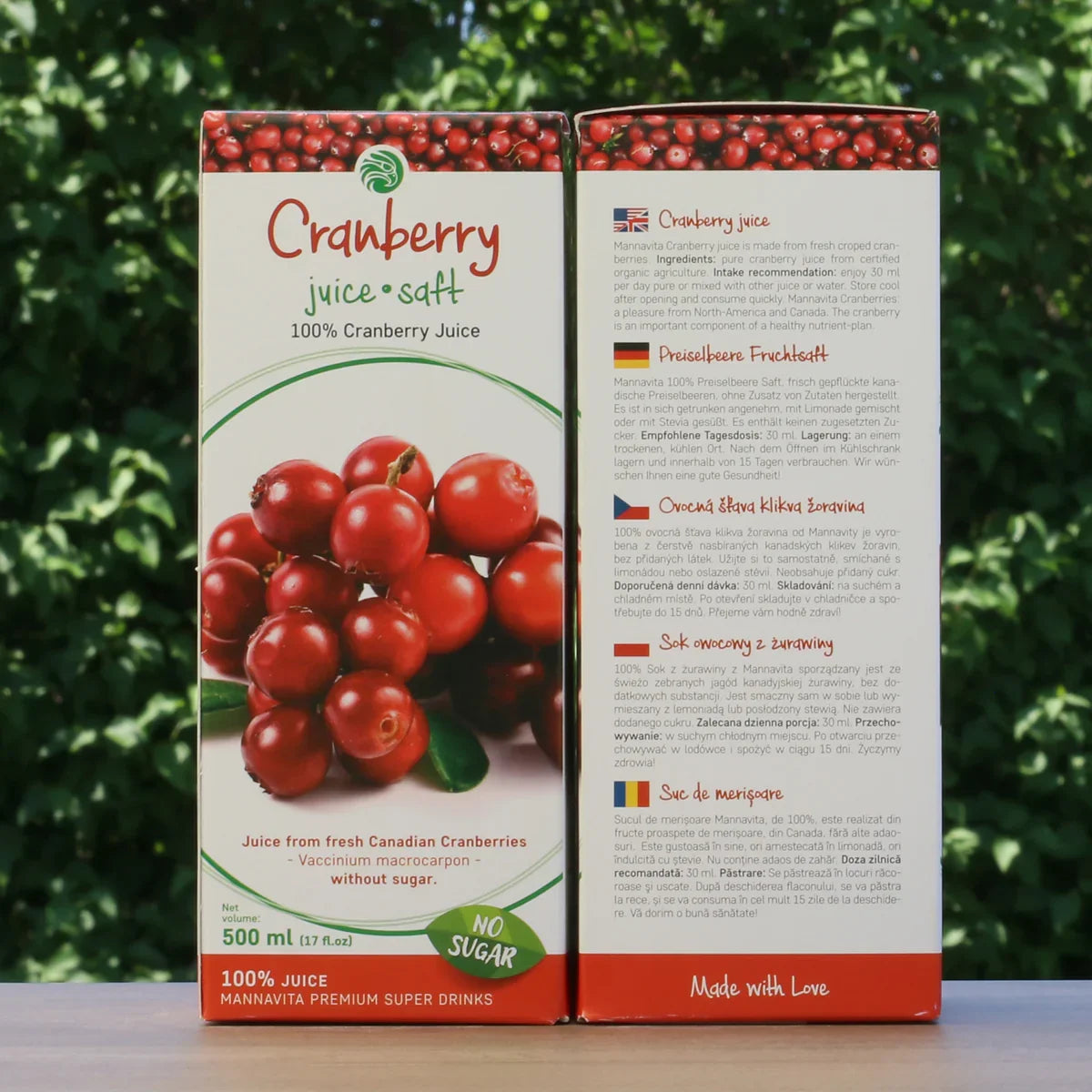 Mannavita Cranberry 100% pure pressed juice • 500 ml - Mannavita