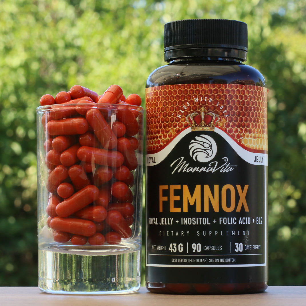 FEMNOX Gelé Royal + Inositol + Folinsyre + B12 kompleks • 90 kapsler