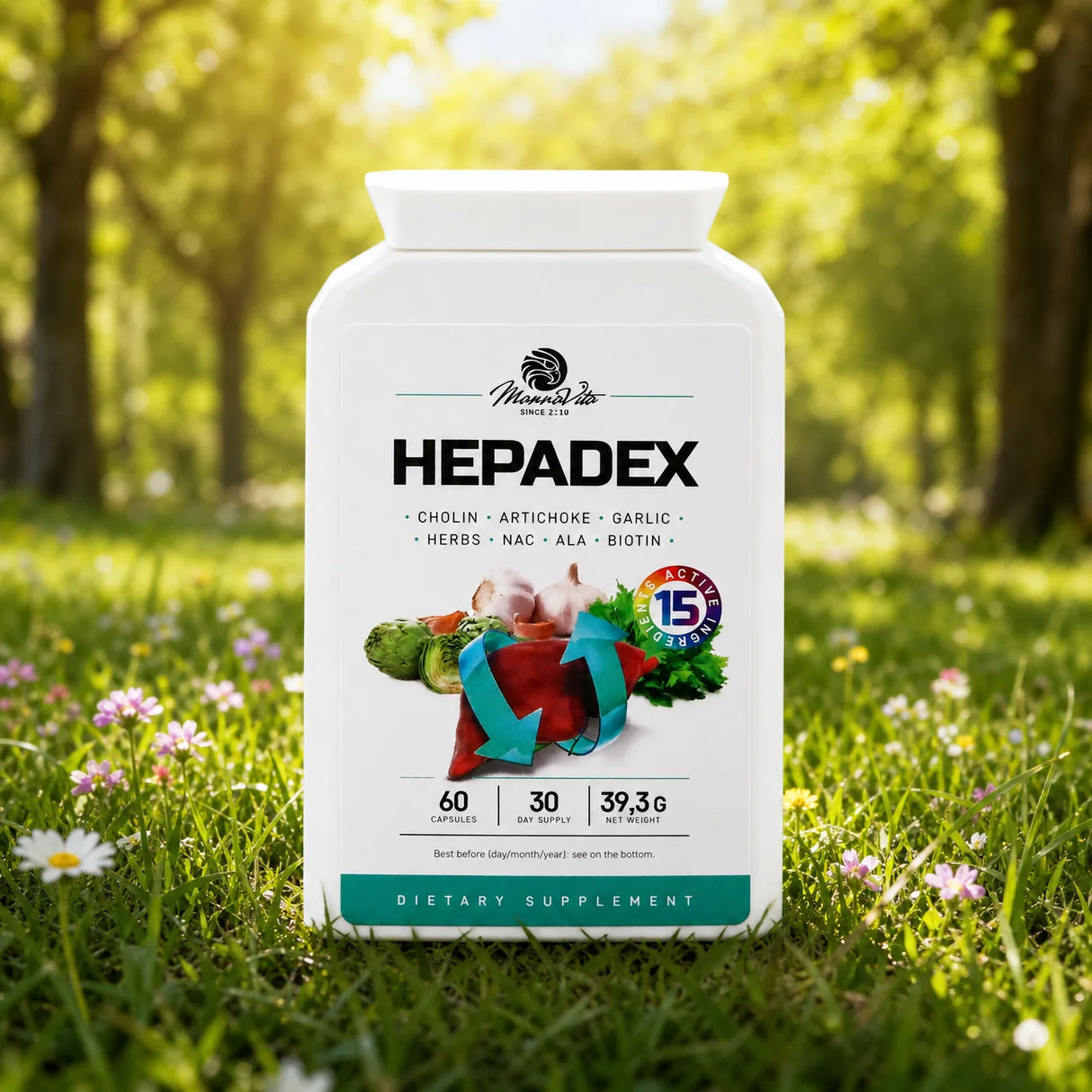 HEPADEX lever-regenererende og lever-sundhedsforbedrende kompleks • 60 kapsler