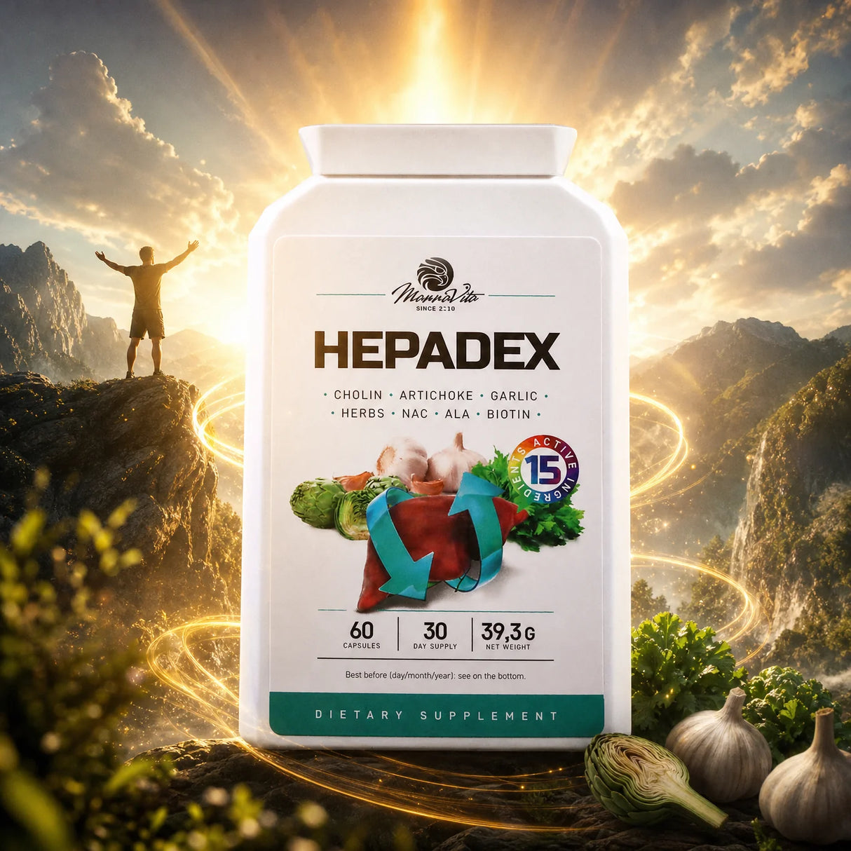 HEPADEX lever-regenererende og lever-sundhedsforbedrende kompleks • 60 kapsler