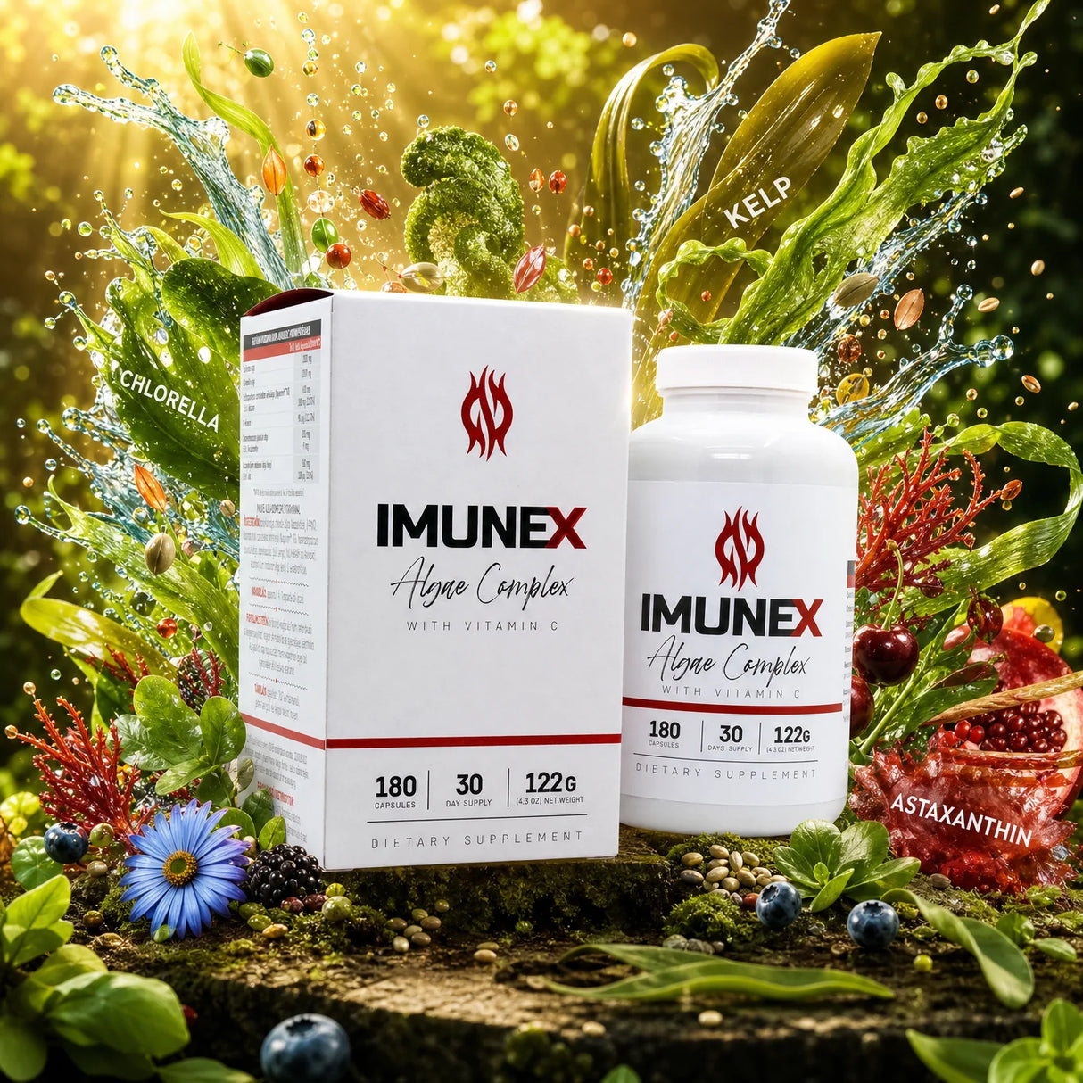 IMUNEX algekompleks • med 5 alger • 180 kapsler