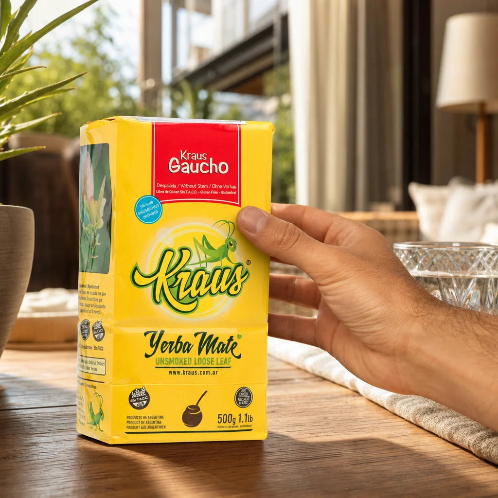 Kraus yerba mate-te • Forarbejdet, med stilke • 500 g