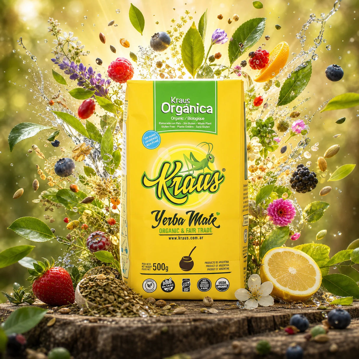 Kraus yerba mate-te • Silvestre, mynte • 500 g