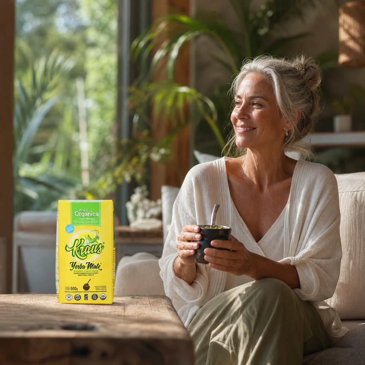 Kraus yerba mate-te • Forarbejdet, med stilke • 500 g