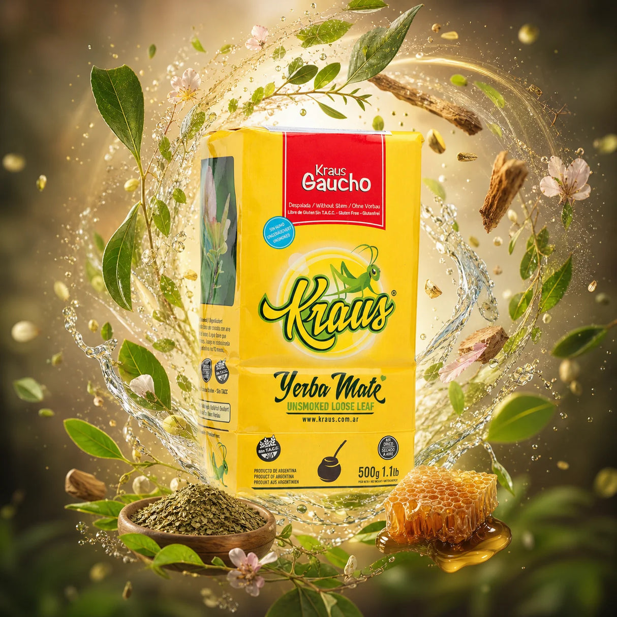 Kraus yerba mate-te • Silvestre, mynte • 500 g