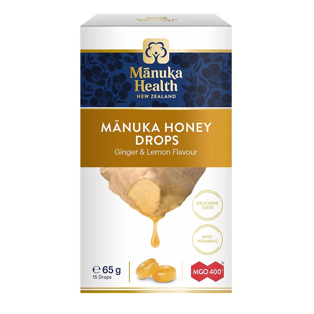 Manuka-honning pastiller med naturlig ingefær og citron • 15 stk.