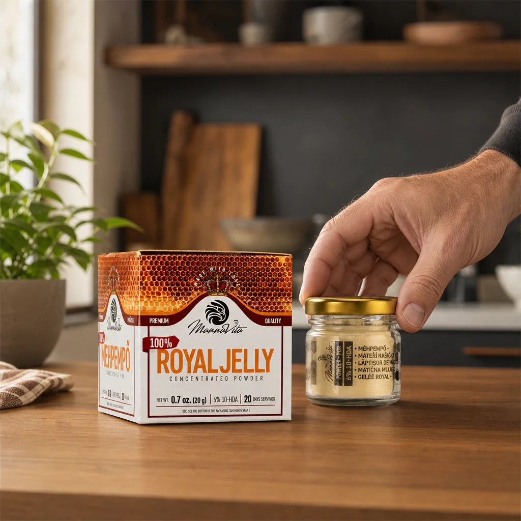 Koncentreret Gelé Royal PULVER med 6% 10-HDA indhold • 20g
