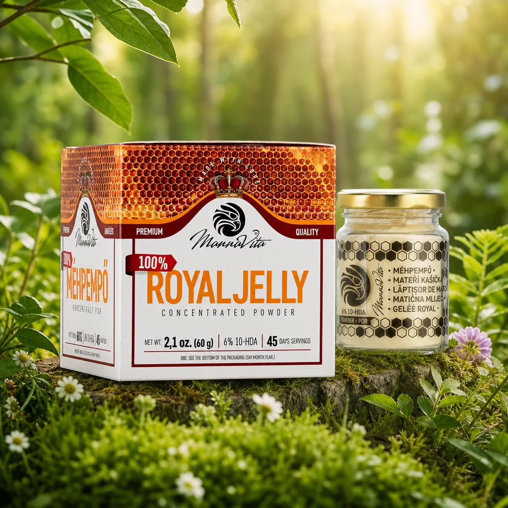Koncentreret Royal Jelly PULVER med 6% 10-HDA indhold • 60g