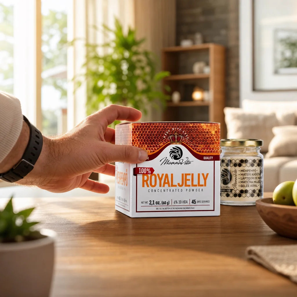 Koncentreret Royal Jelly PULVER med 6% 10-HDA indhold • 60g