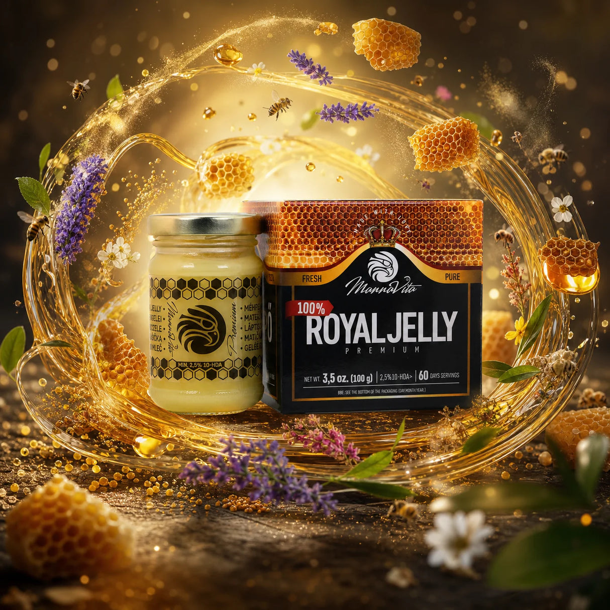 Mannavita Premium Gelé Royal • 2,5% 10-HDA • 100g