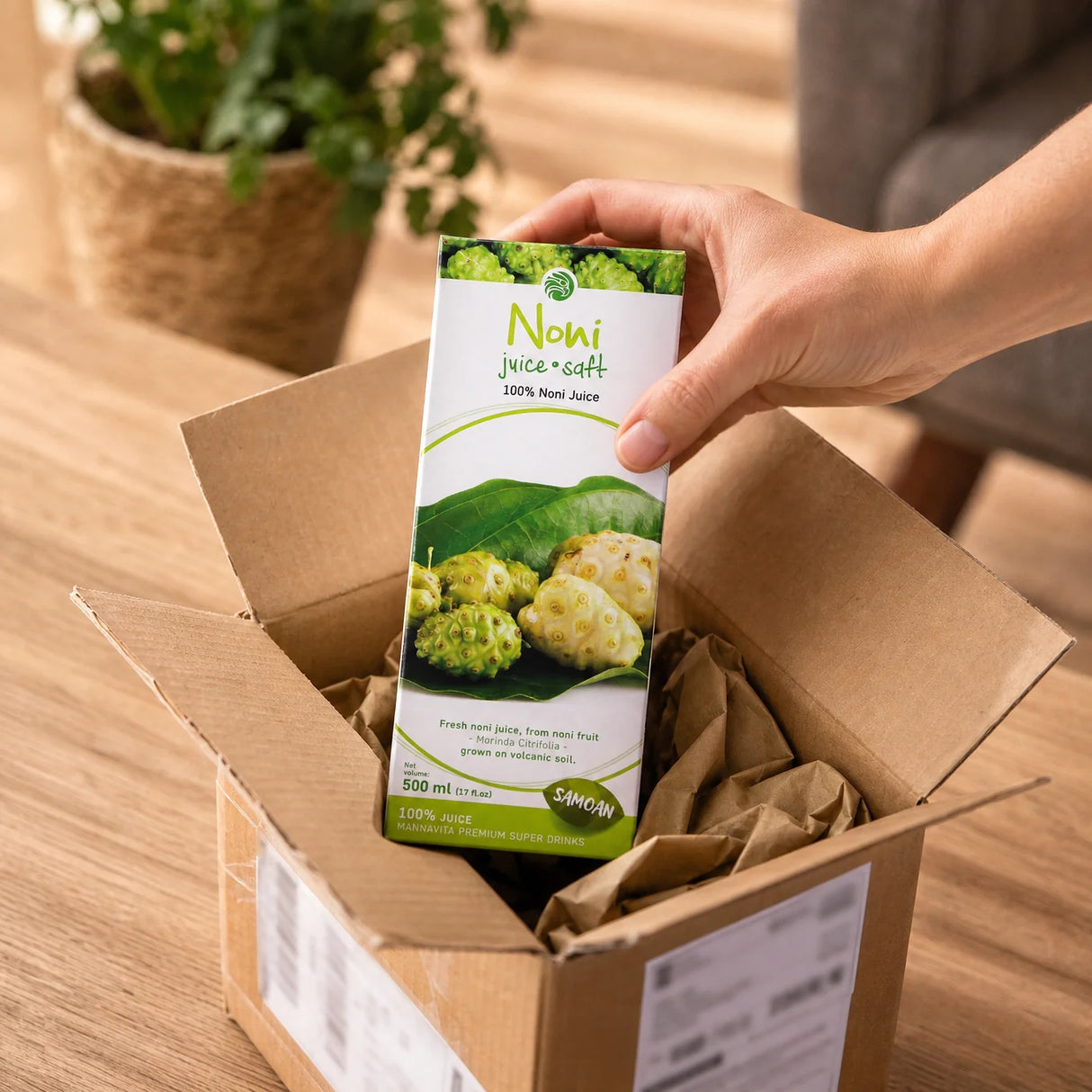 Mannavita Noni 100% presset ren juice • 500 ml