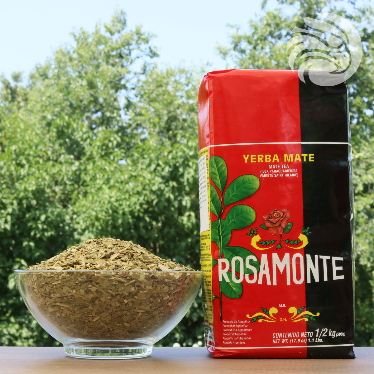 Rosamonte yerba mate-te • Fremstillet med stilke • 500 g