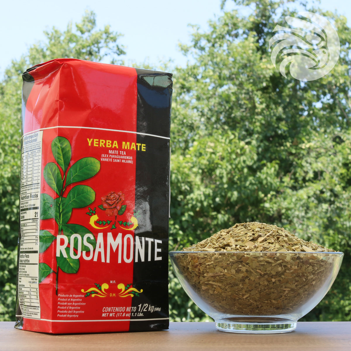 Rosamonte yerba mate-te • Fremstillet med stilke • 500 g