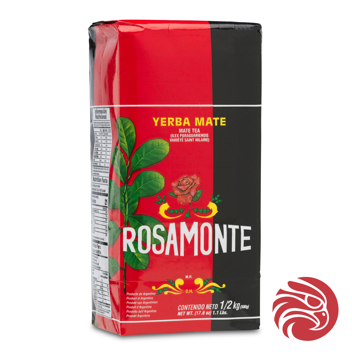 Rosamonte yerba mate-te • Fremstillet med stilke • 500 g