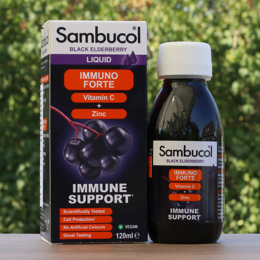 Sambucol sort hyldebærsirup, Immuno Forte • 120 ml