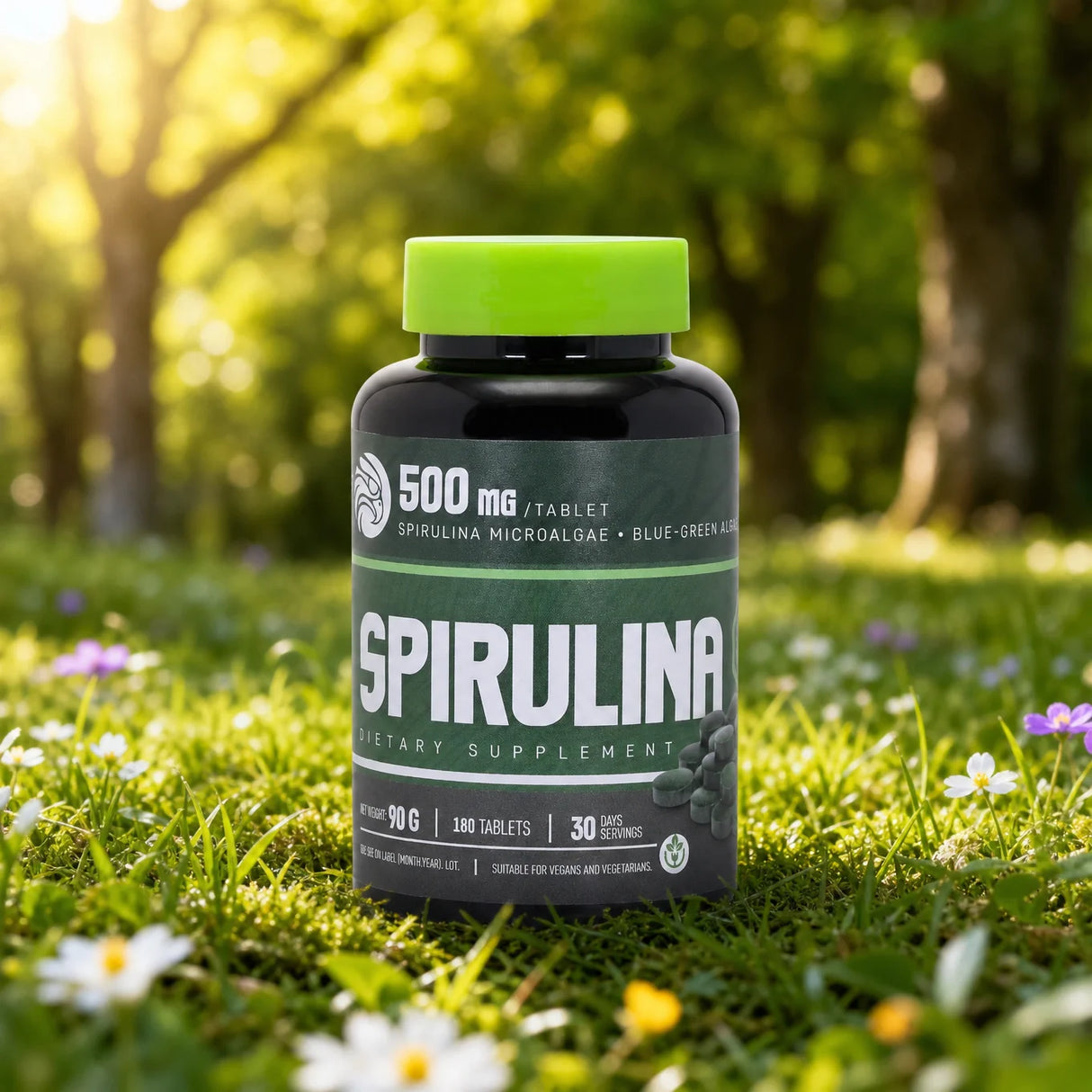 Mannavita Spirulina 500 mg tabletter • 180 stk.