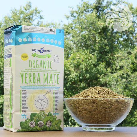 Aguamate Økologisk yerba mate • Fremstillet med stilke • 500 g