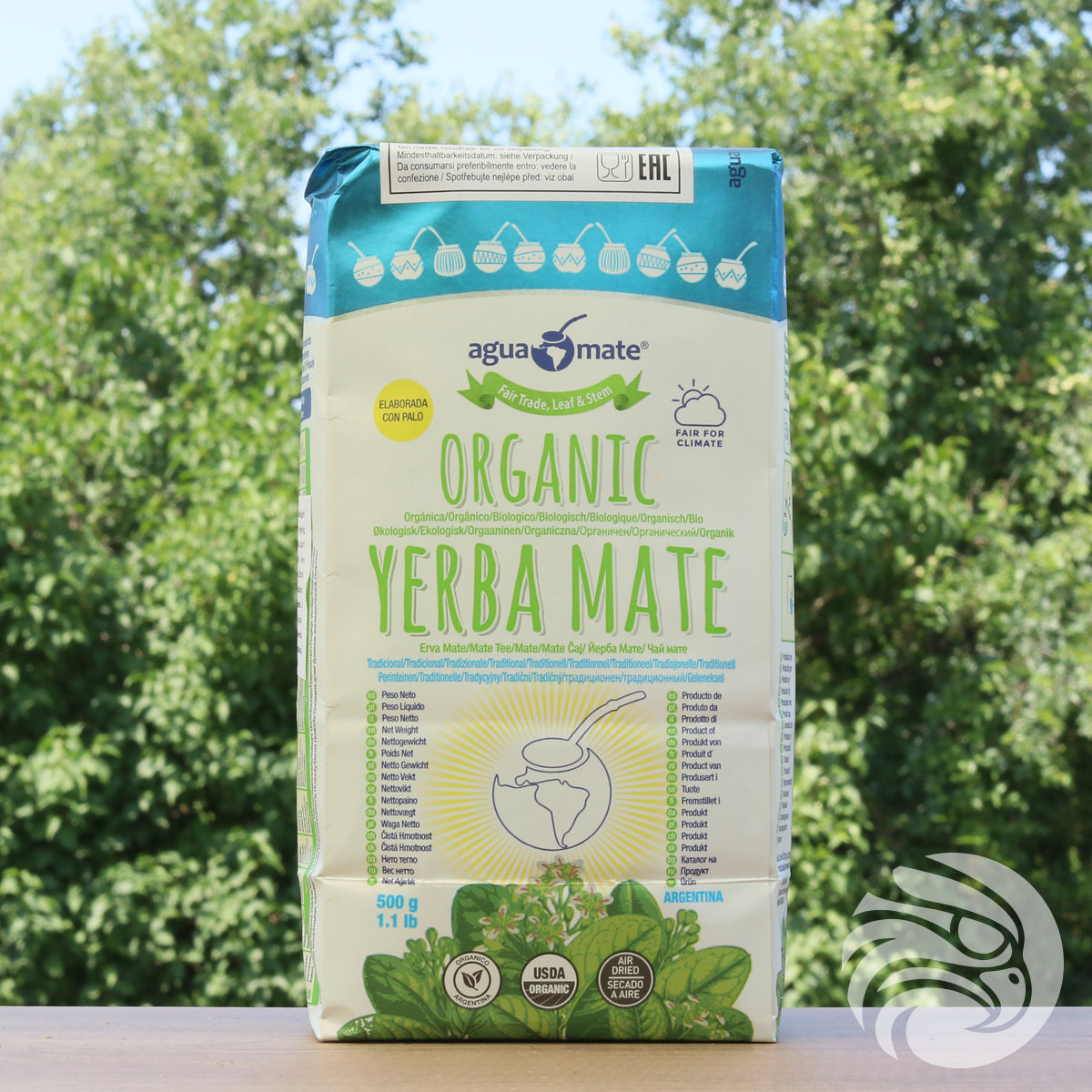 Aguamate Økologisk yerba mate • Fremstillet med stilke • 500 g