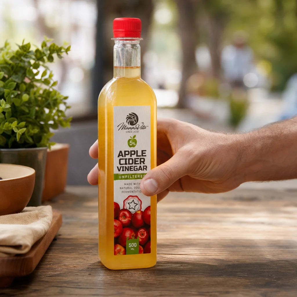 Mannavita ufiltreret Æblecidereddike med dobbelt fermentering • 500 ml