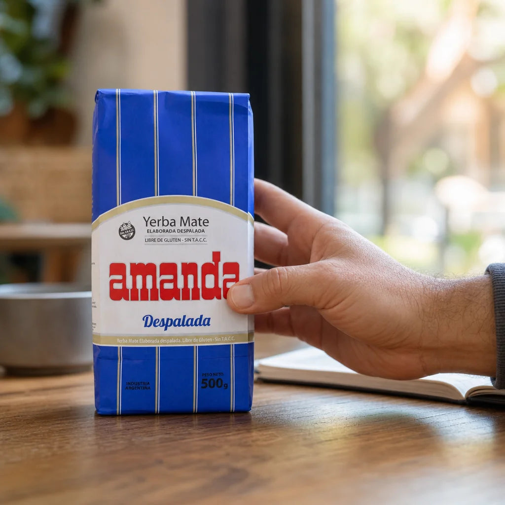 Amanda yerba mate-te • Uden stilke - Sin palo • 500 g