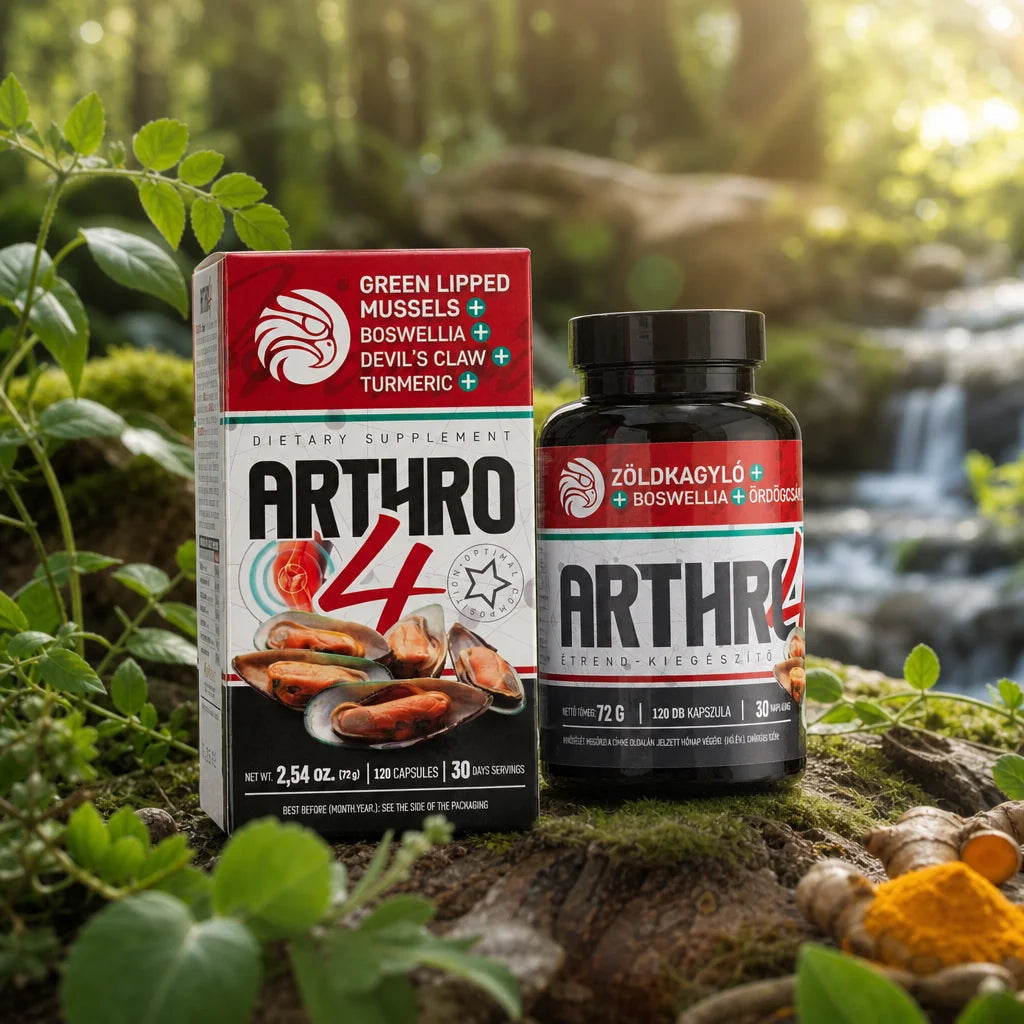 ARTHRO4 • Led + brusk kompleks • med Grønlæbet musling • 120 kapsler
