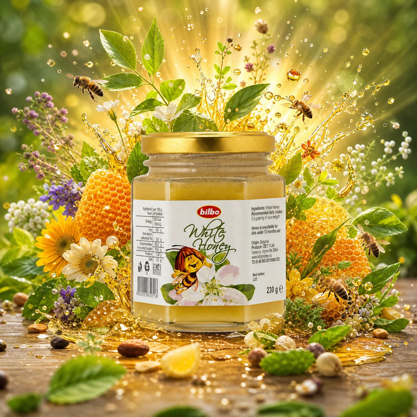 Bilbo rå lavendelhonning • 250 g
