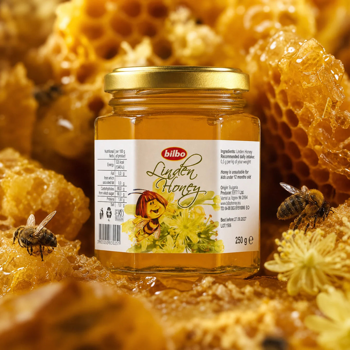 Bilbo rå kakaohonning • 250 g