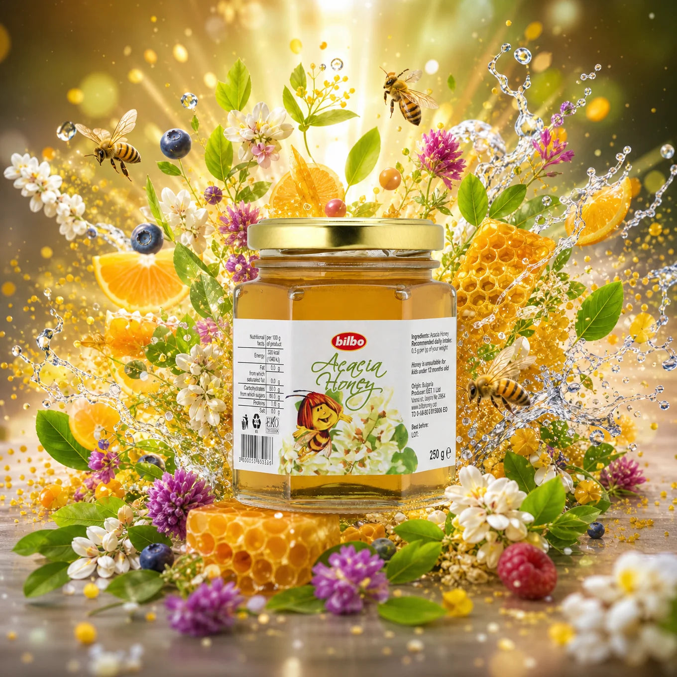 Bilbo rå lindehonning • 250 g