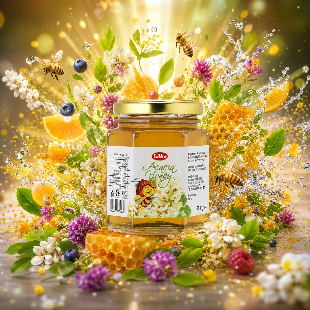 Bilbo rå lindehonning • 250 g