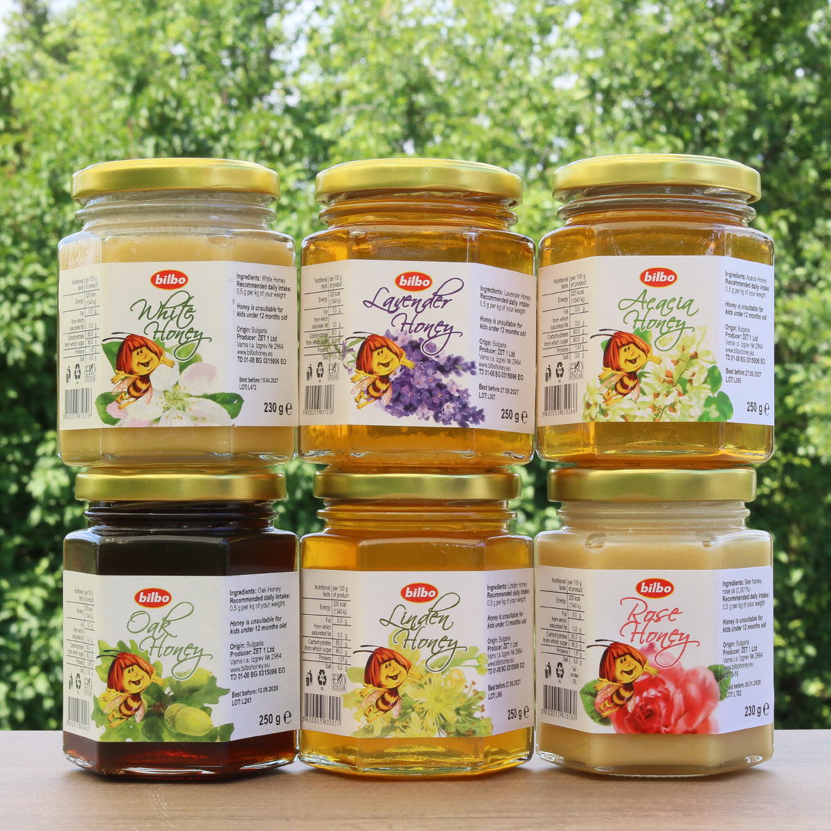 Bilbo rå rosehonning • 230 g