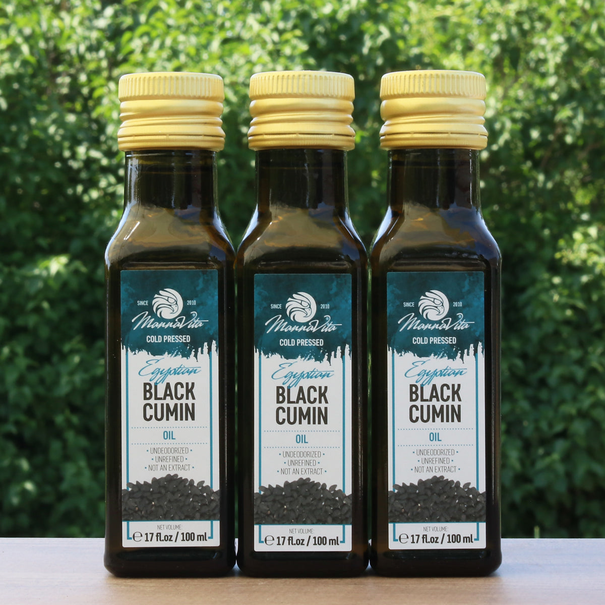 Mannavita koldpresset sort kommenfrøolie • 100 ml