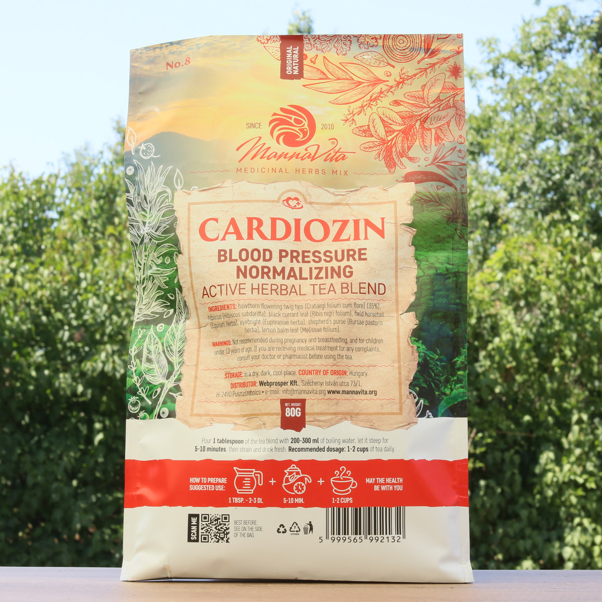 CARDIOZIN aktiv urtete-blanding, der normaliserer blodtrykket • 80g