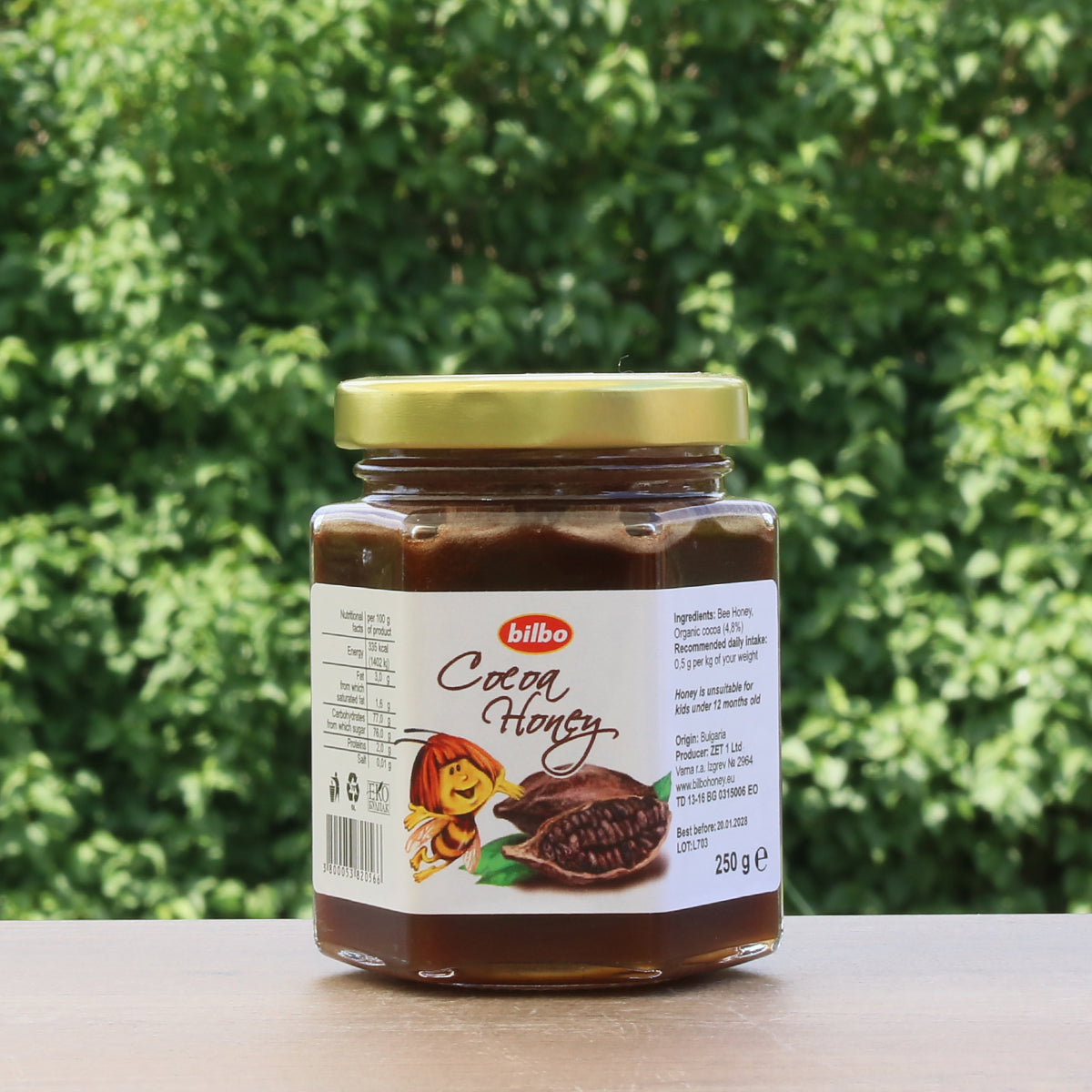 Bilbo rå kakaohonning • 250 g