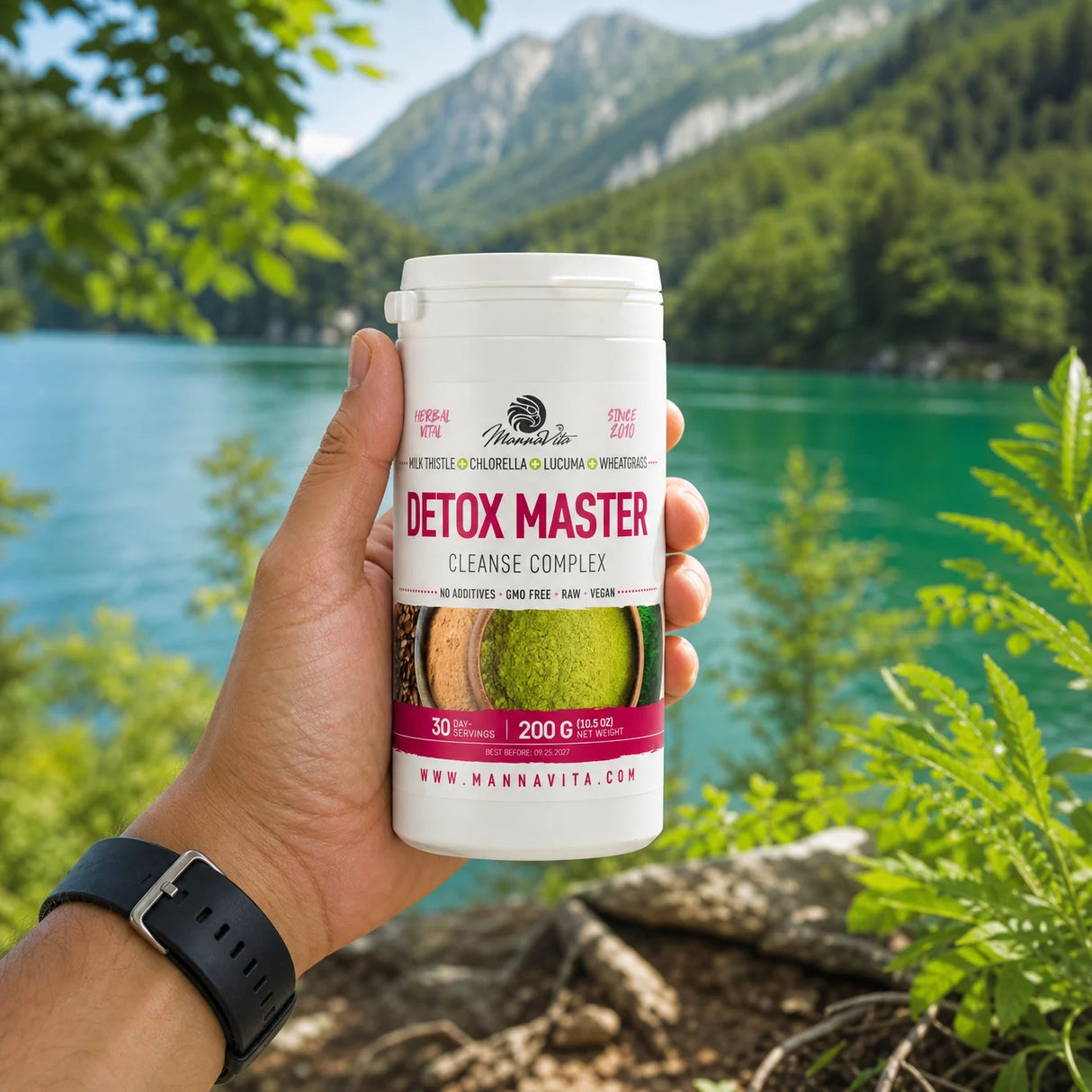 Mannavita Marietidsel + Hvedegræs + Chlorella + Lucuma • 200 g