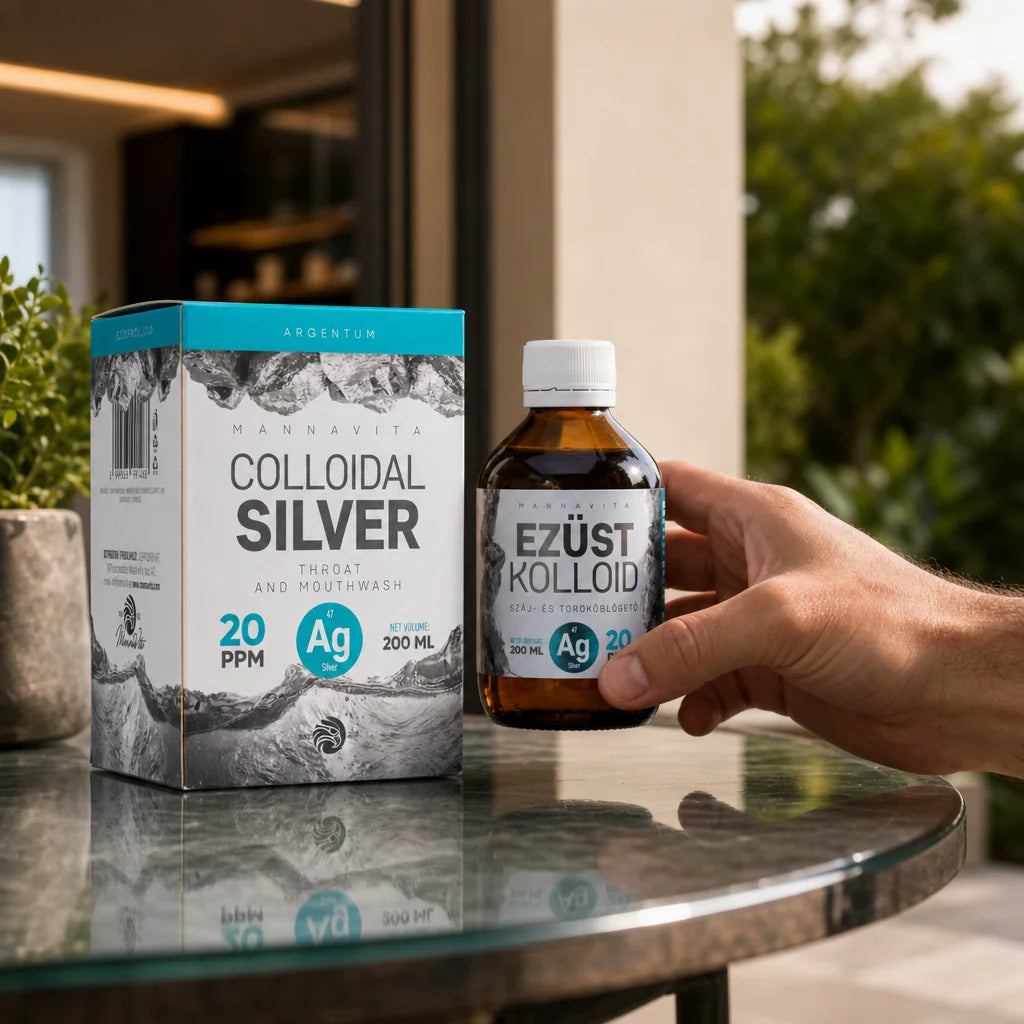 Mannavita Kolloidalt Sølv 20 PPM • 200 ml