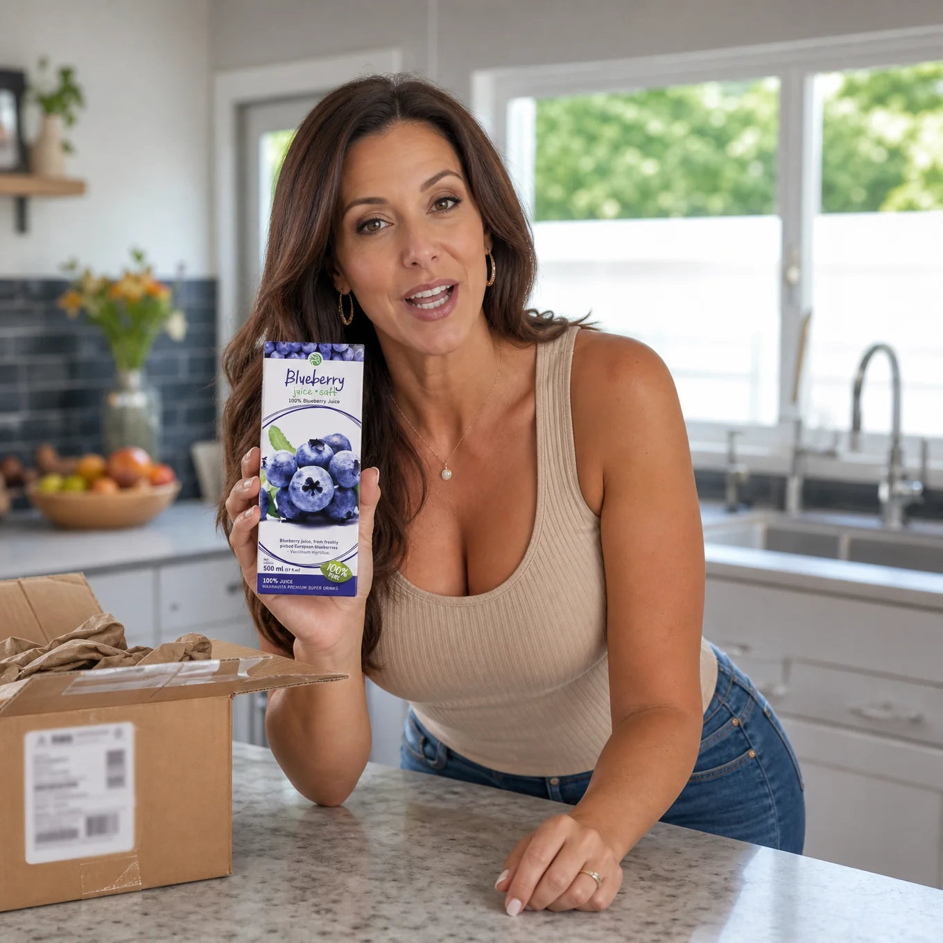 Mannavita Blåbær 100% presset ren juice • 500 ml