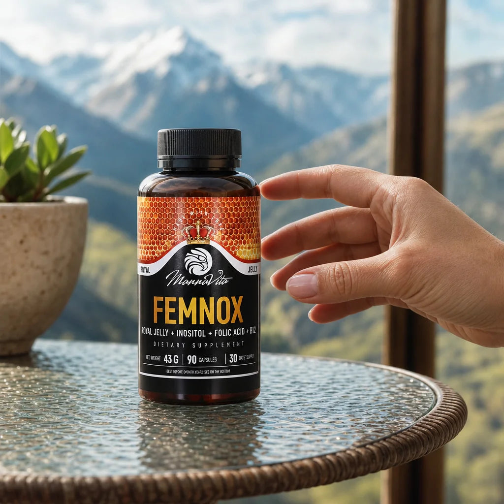 FEMNOX Gelé Royal + Inositol + Folinsyre + B12 kompleks • 90 kapsler
