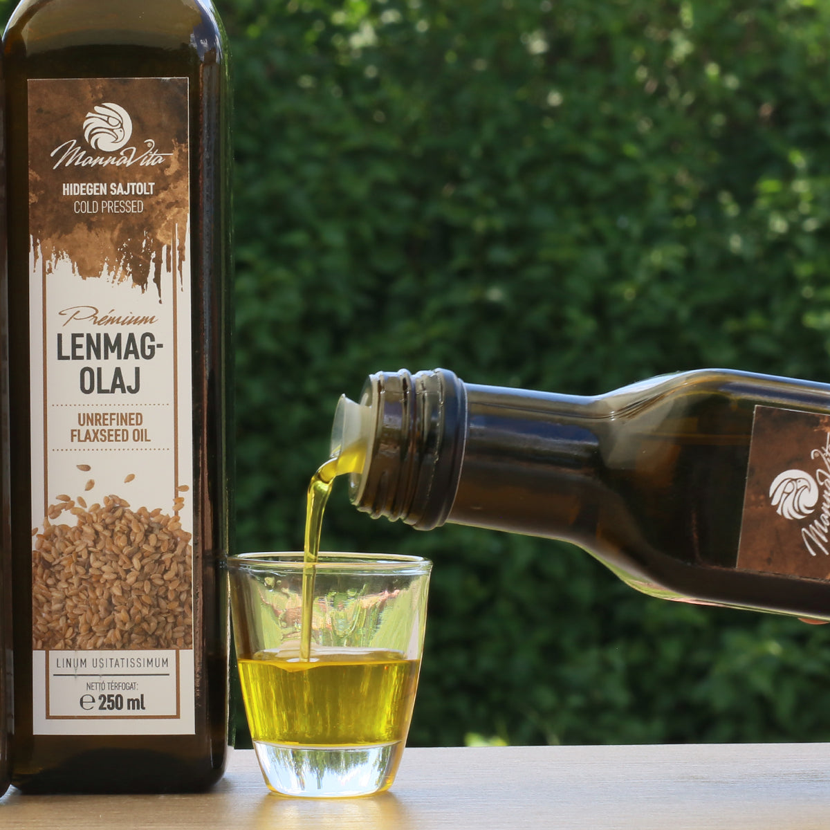 Mannavita ungarsk koldpresset hørfrøolie • 250 ml