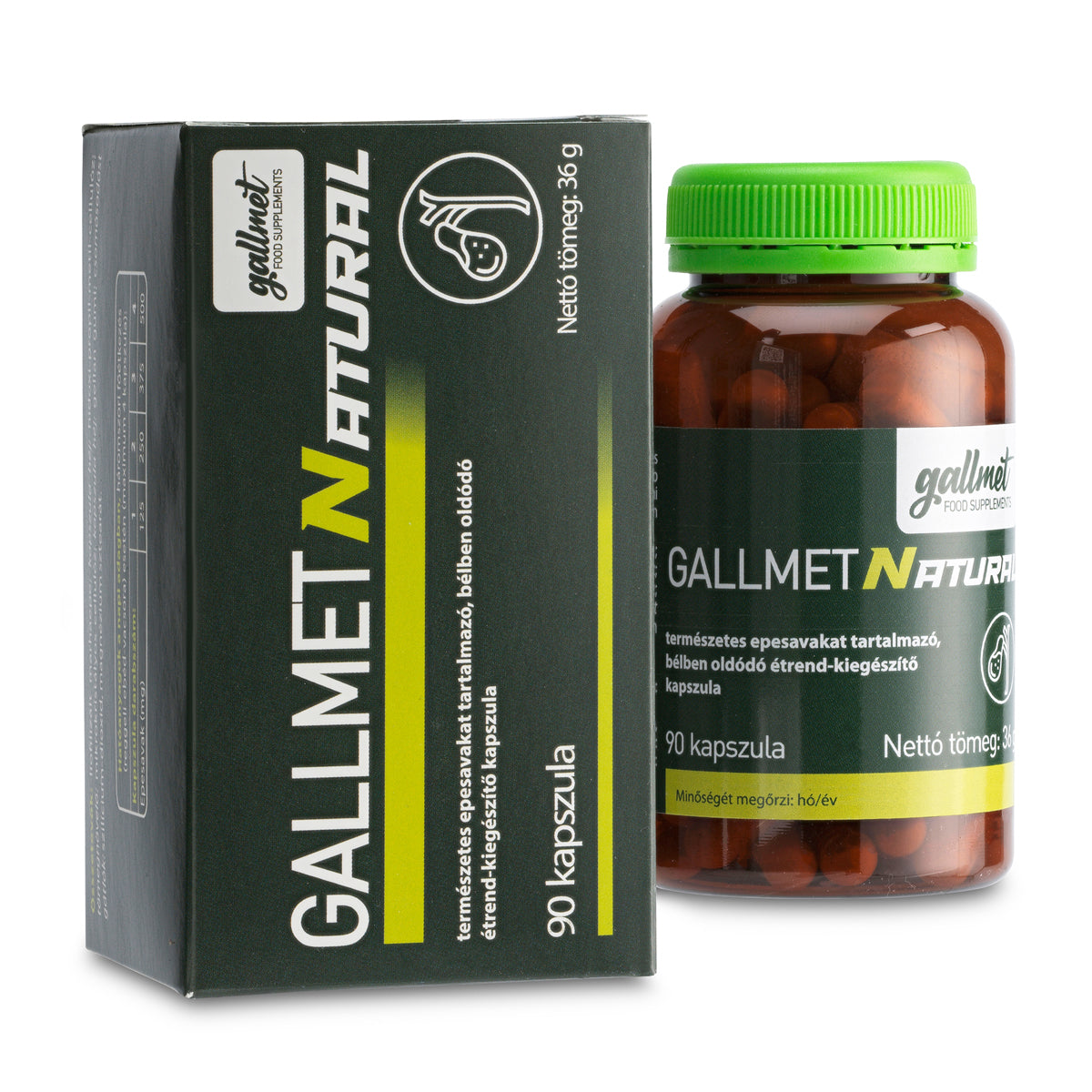 Gallmet kapsler med naturlig galdesyre • 90 stk.