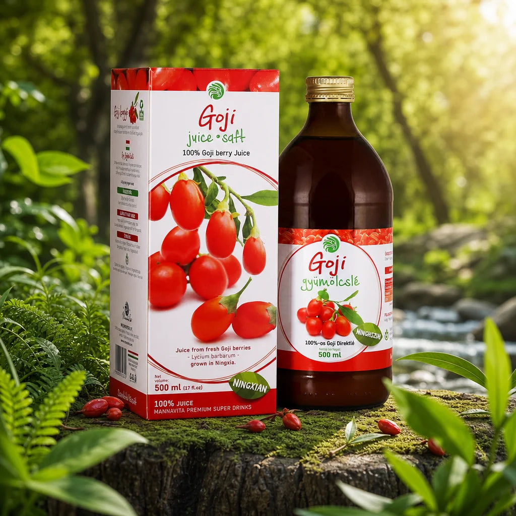 Mannavita Gojibær 100 % koldpresset ren saft • 500 ml