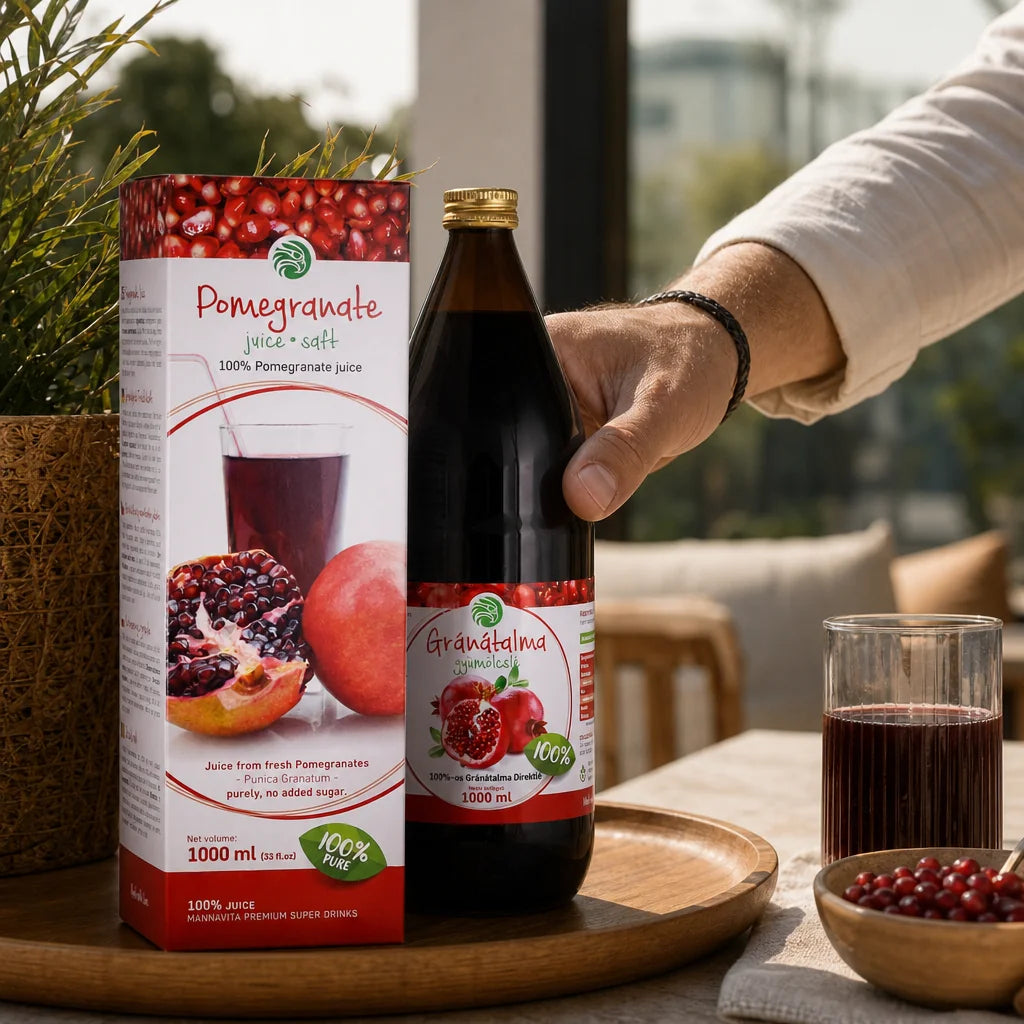 Mannavita Granatæble 100% presset ren juice • 1000 ml