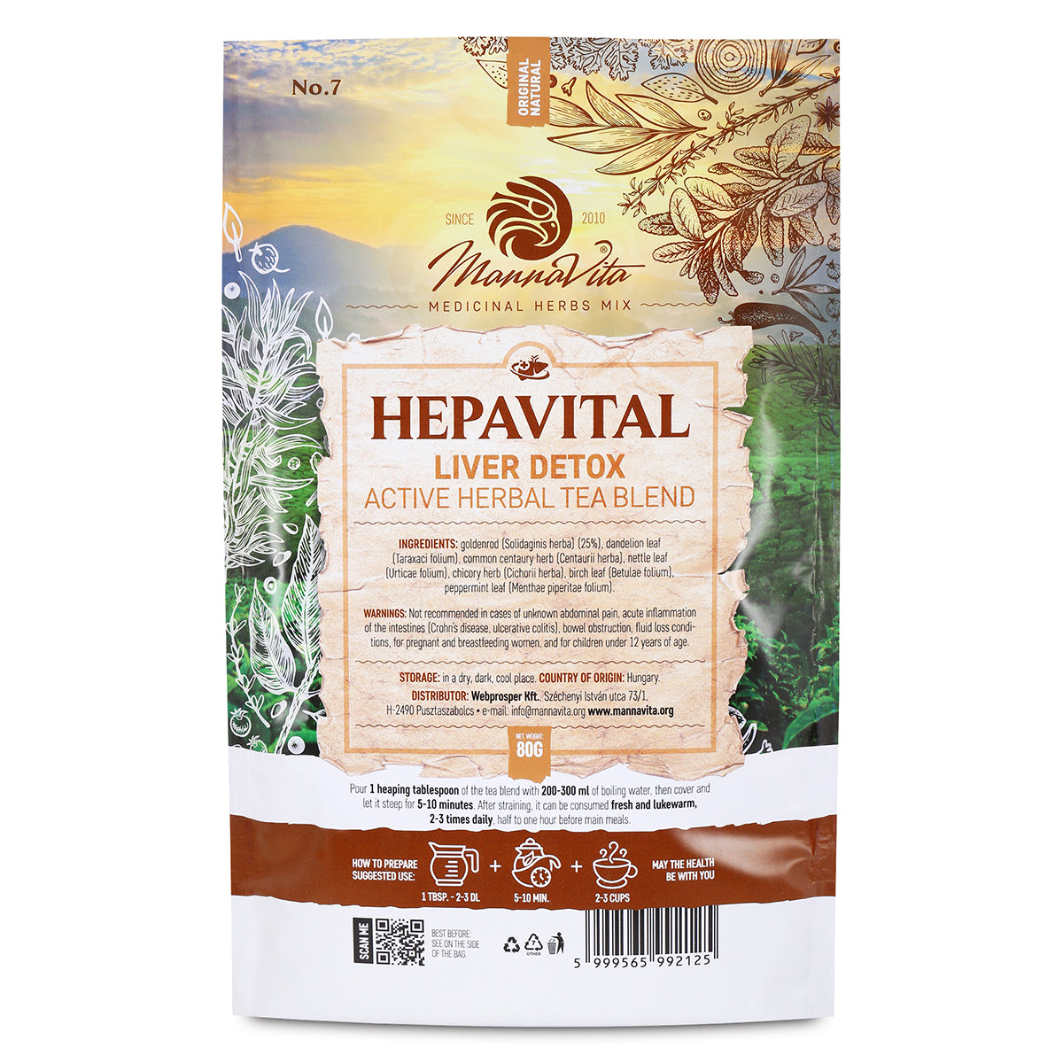 HEPAVITAL Lever Detox aktiv urte-teblanding • 80g
